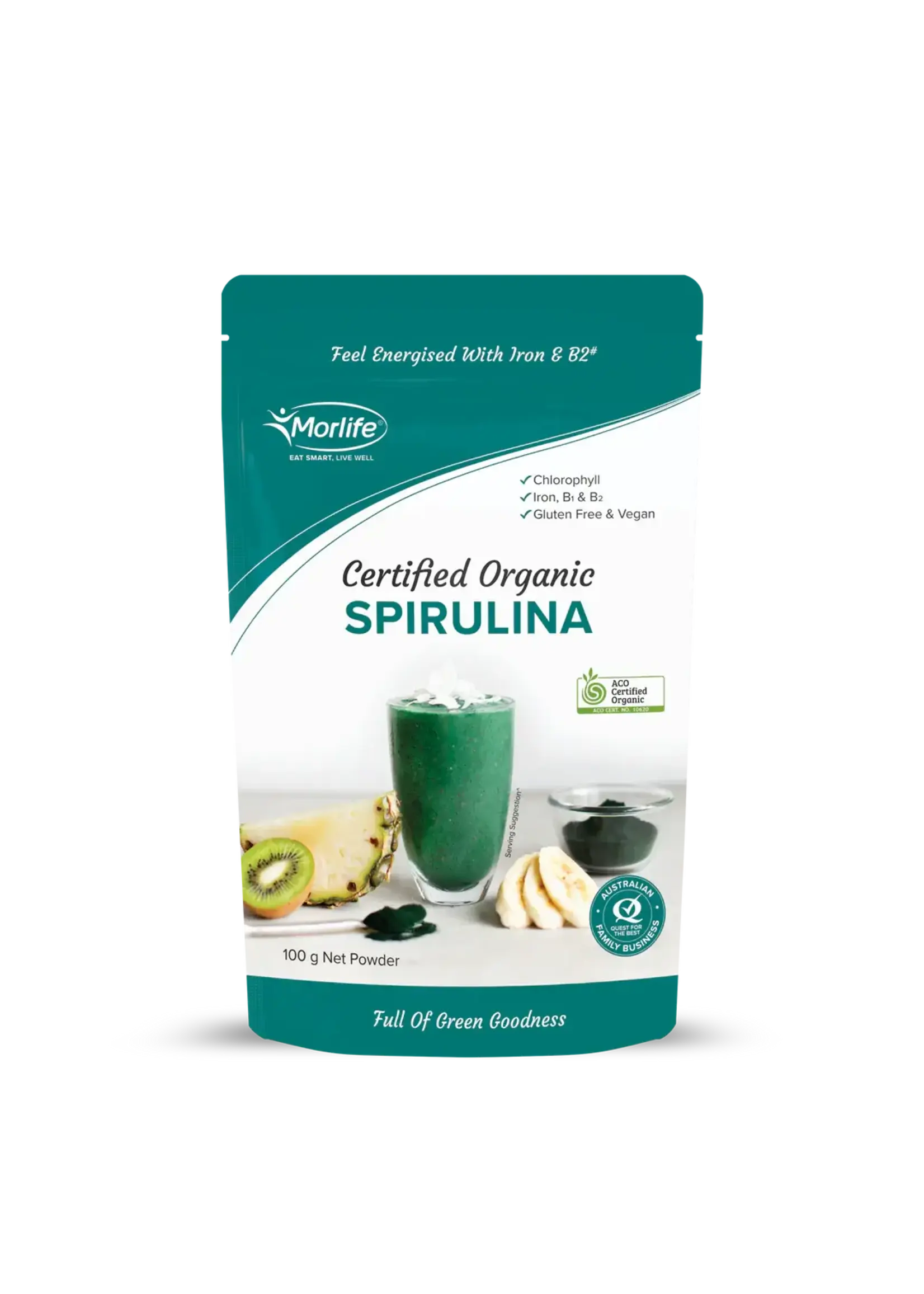 MORLIFE Morlife Organic Spirulina Powder 100g
