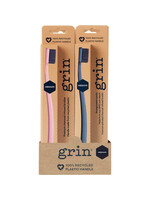 GRIN Grin Toothbrush Medium Recycled Pink or Charcoal