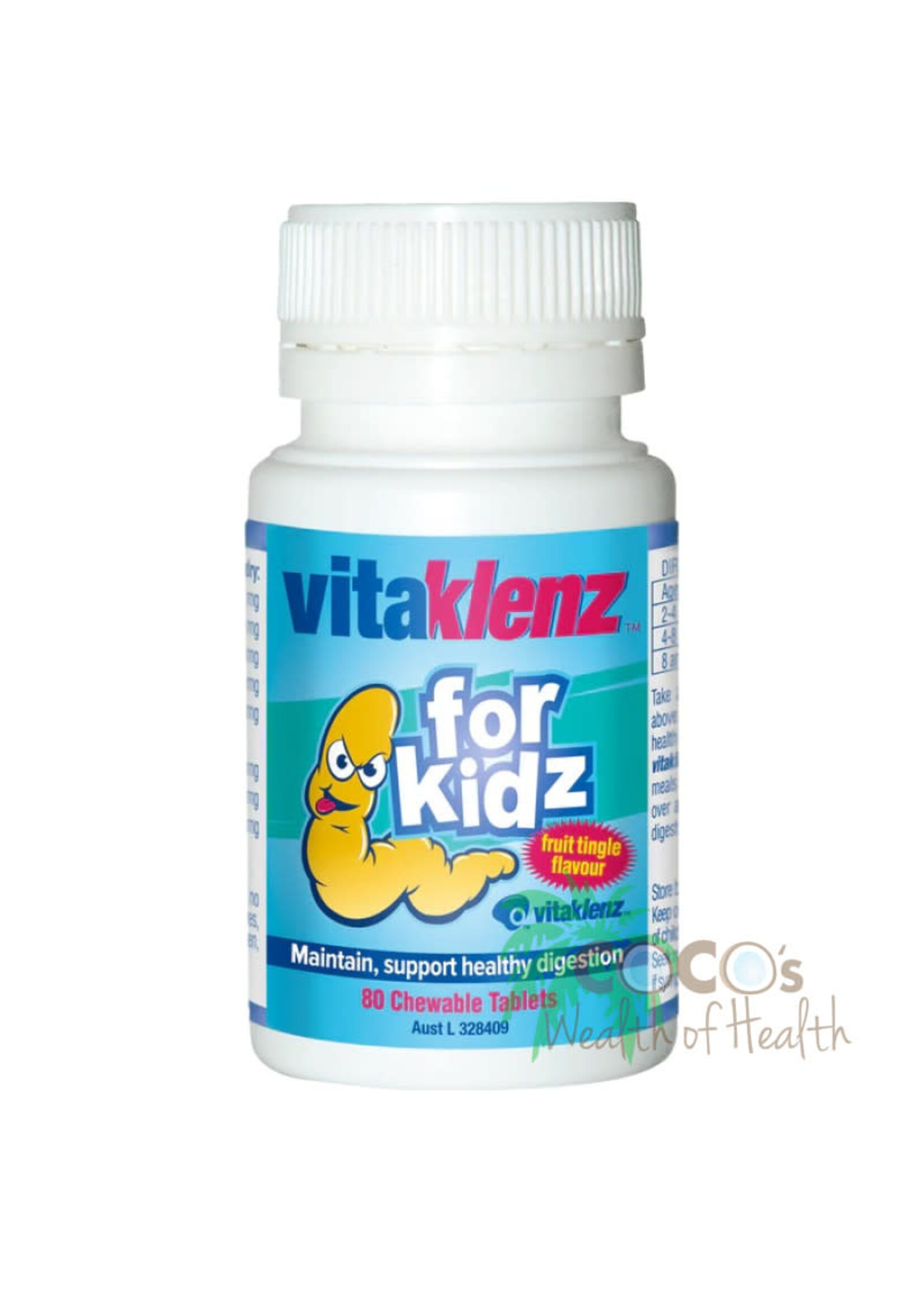 Vitaklenz Vitaklenz For Kids 80 Chewable Tablets Fruit Tingle Flavour