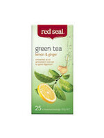Red Seal Natural Health Products Red Seal 25 Teabags Green Lemon & Ginger RFA