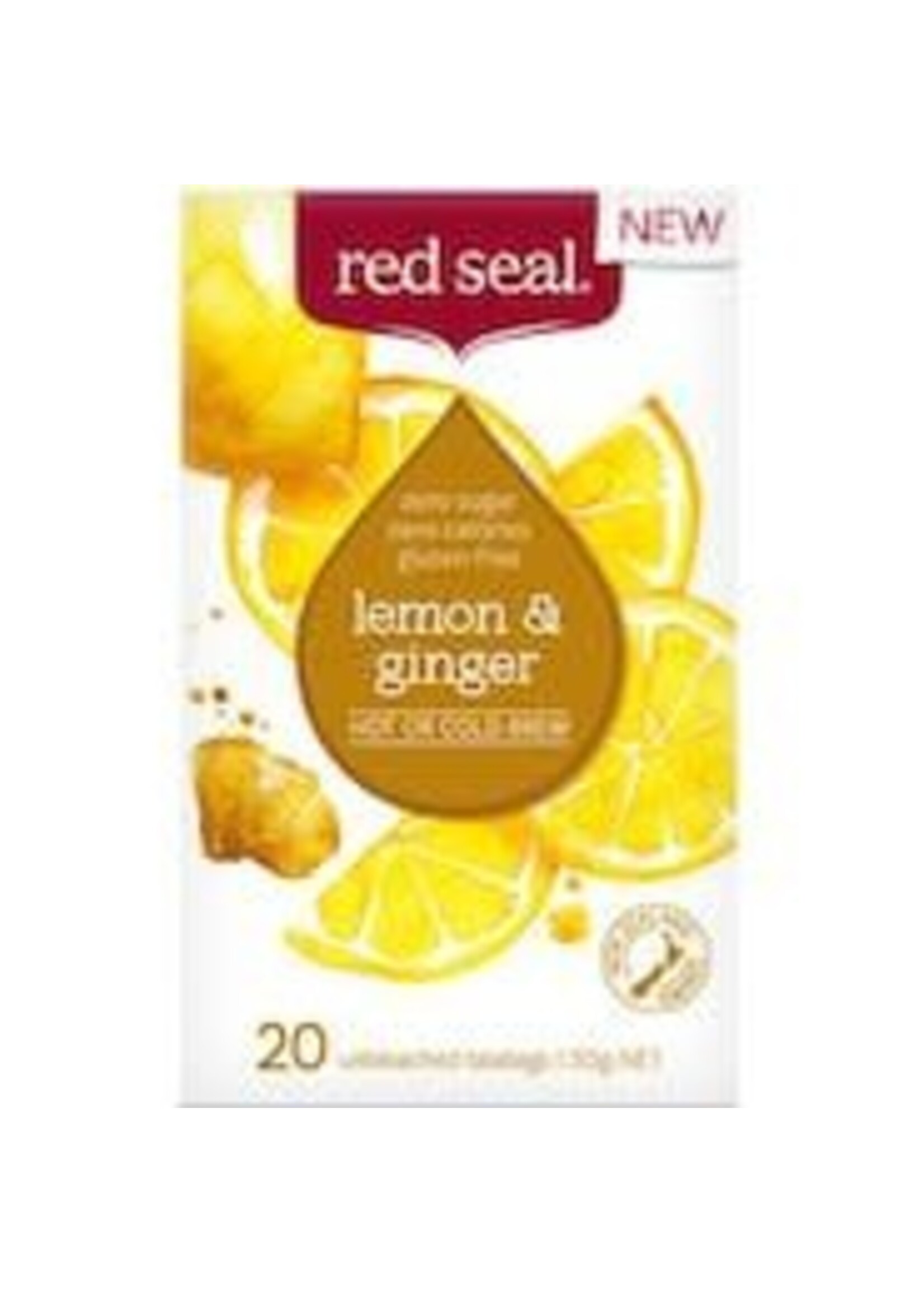 Red Seal Natural Health Products Red Seal Fruit 20 Teabags  Lemon & Ginger