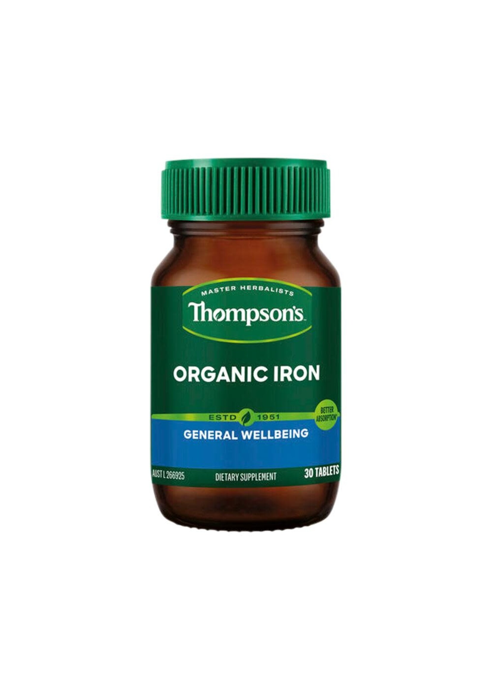 Thompson's Thompsons Organic Iron 24mg 30 tablets