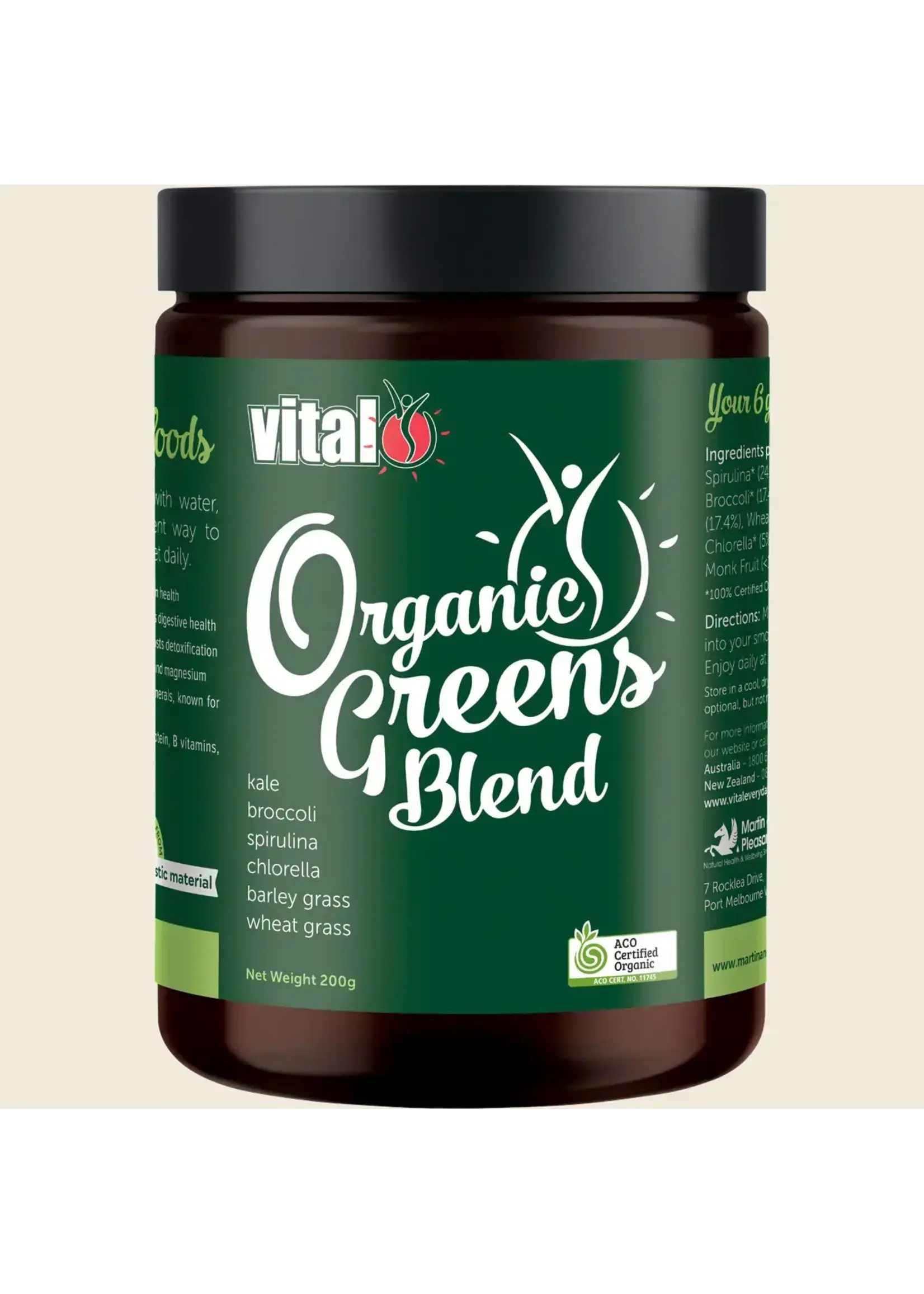 Martin & Pleasance/Vital Martin & Pleasance Vital Organic Greens G/F 200g