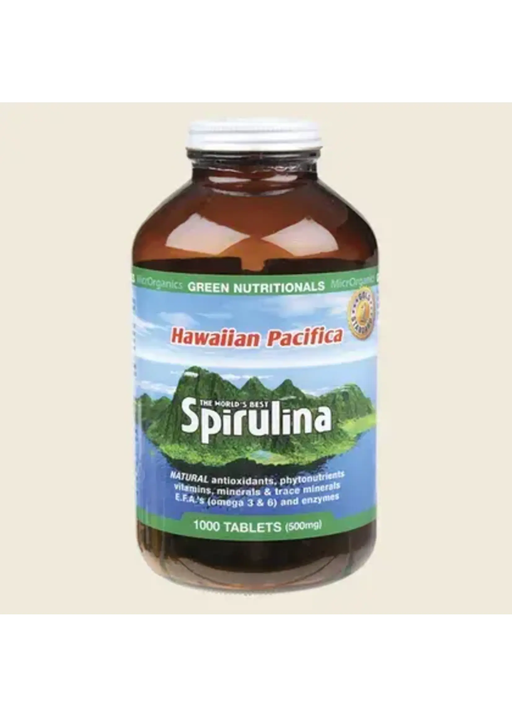 Green Nutritionals Green Nutritionals Organic Mountain Spirulina 500mg 1000t