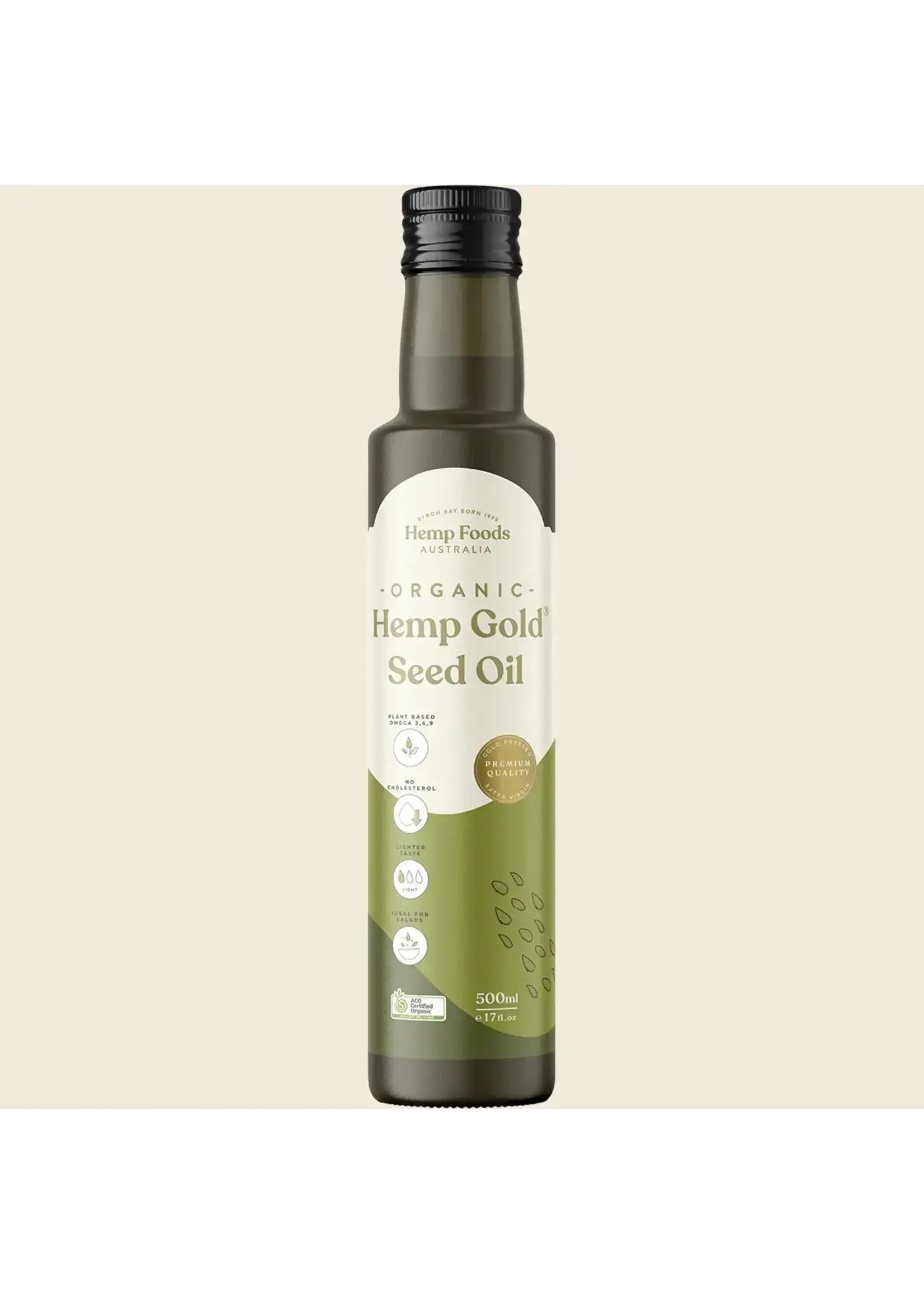 Hemp Foods Australia ( Essential Hemp) Hemp Foods Australia Organic Hemp Gold Seed Oil 500ml