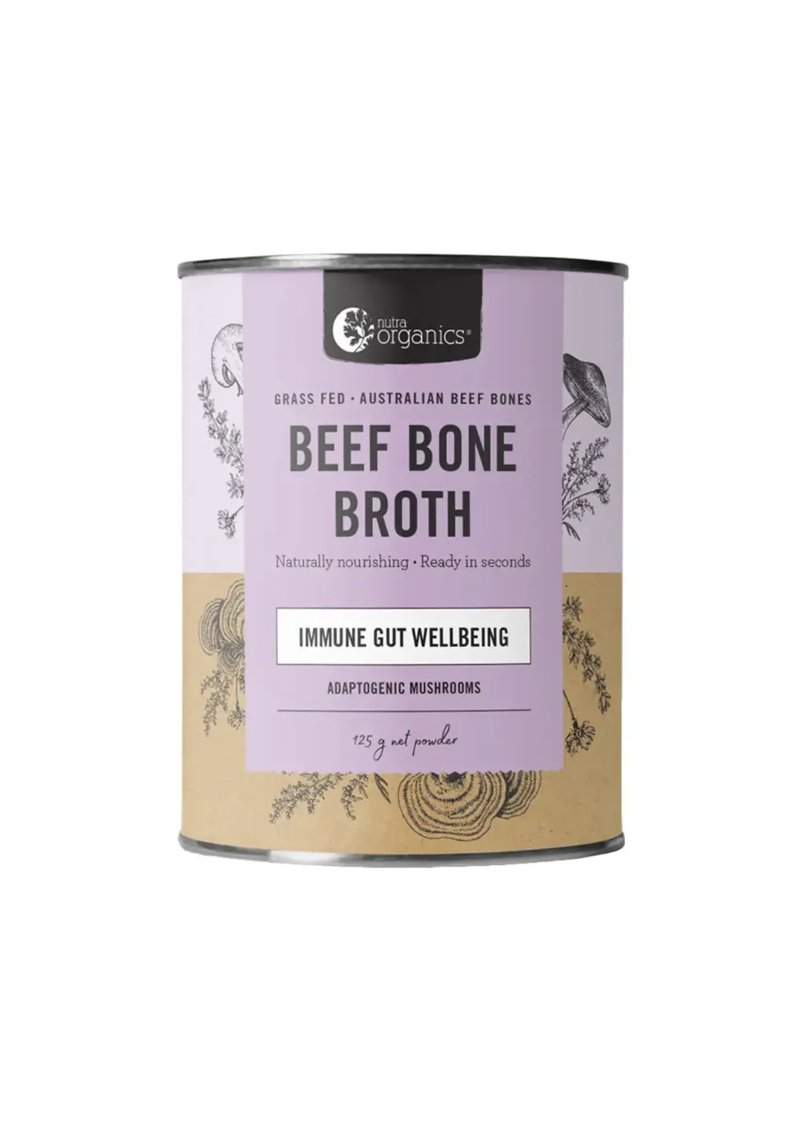 NutraOrganics Nutra Organics Bone Broth Beef 125g Adaptogenic Mushrooms