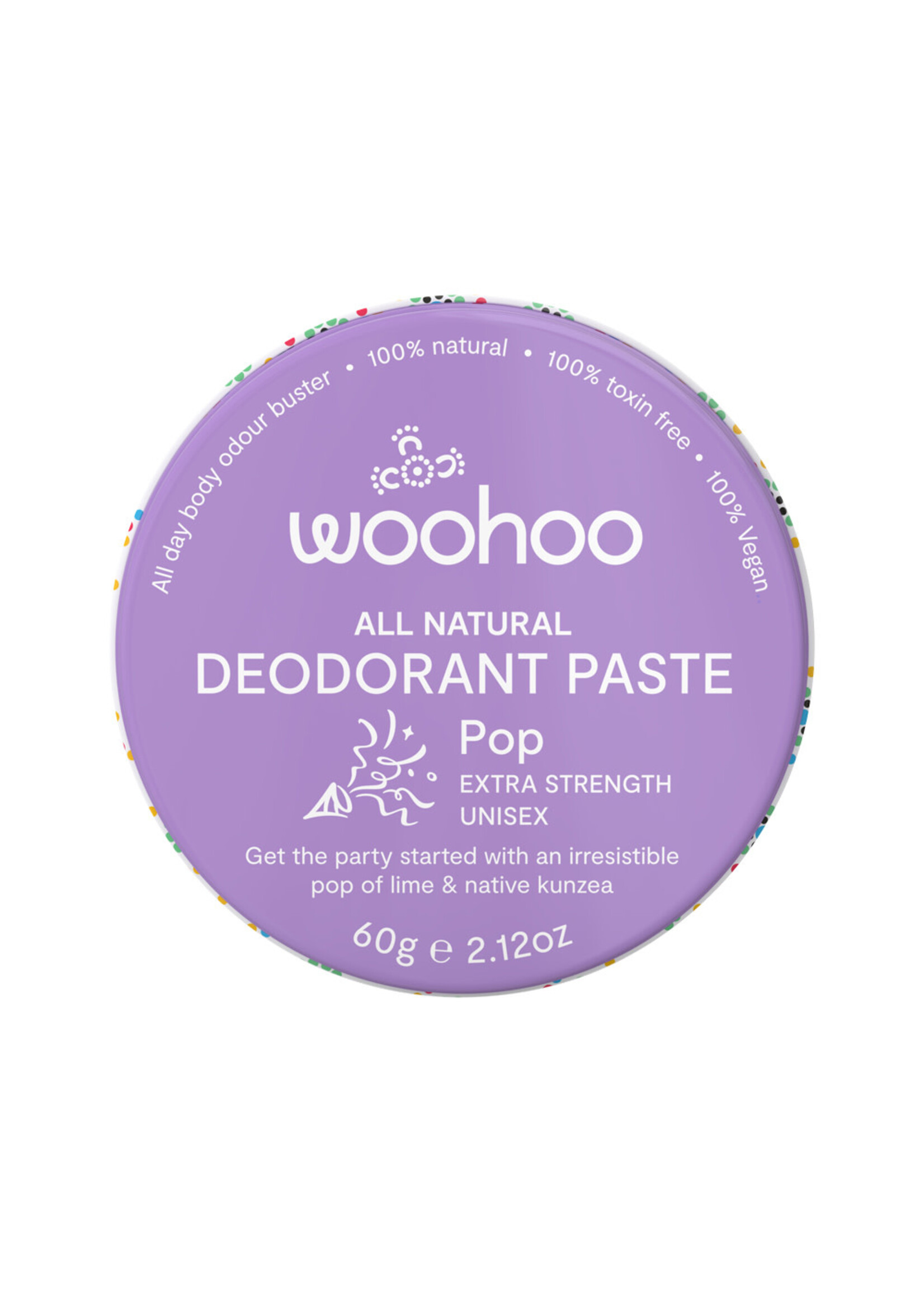 Woohoo Woohoo Deodorant Paste 60g Pop (Extra Strength Unisex)
