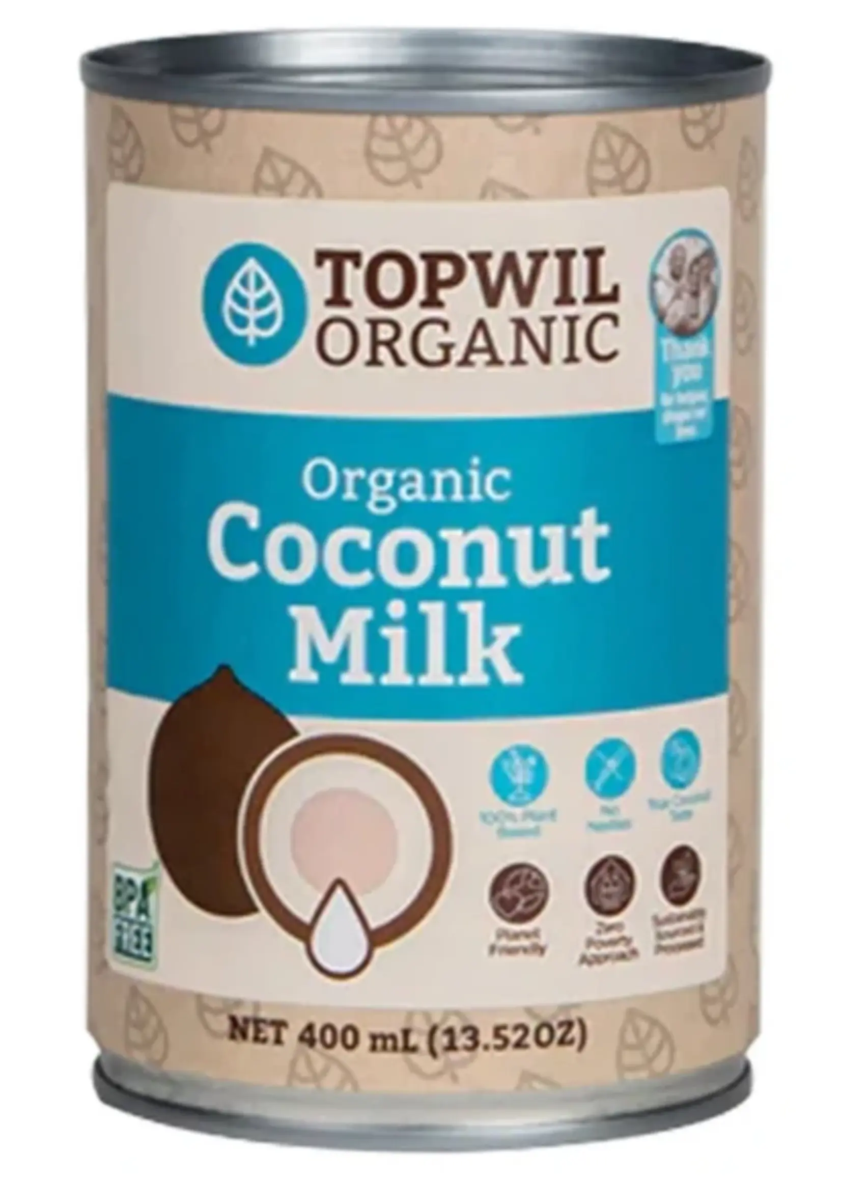 Topwil Topwil Organic Coconut Milk 400ml