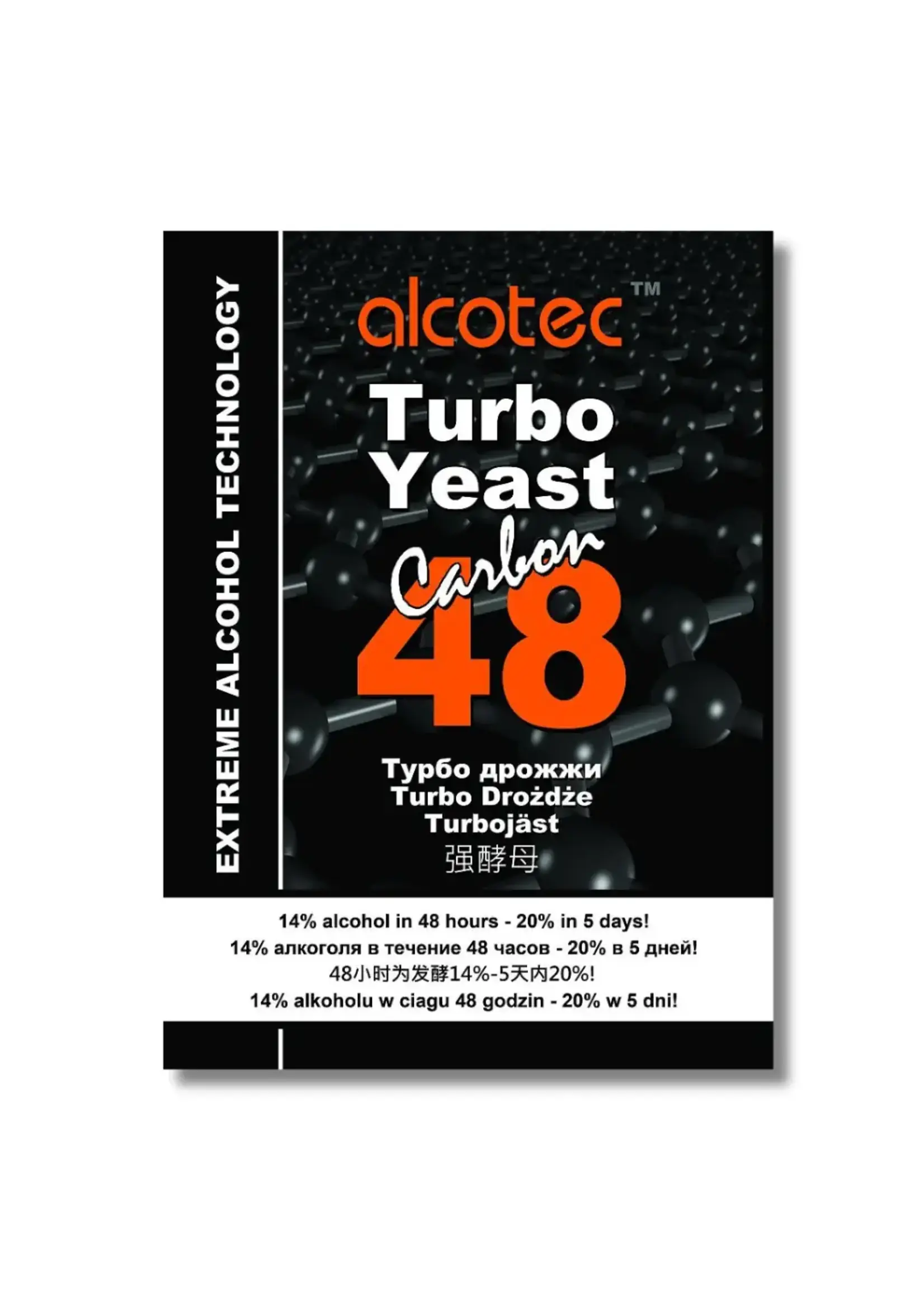 Pure distilling Alcotec Turbo Yeast 48 with Carbon 48