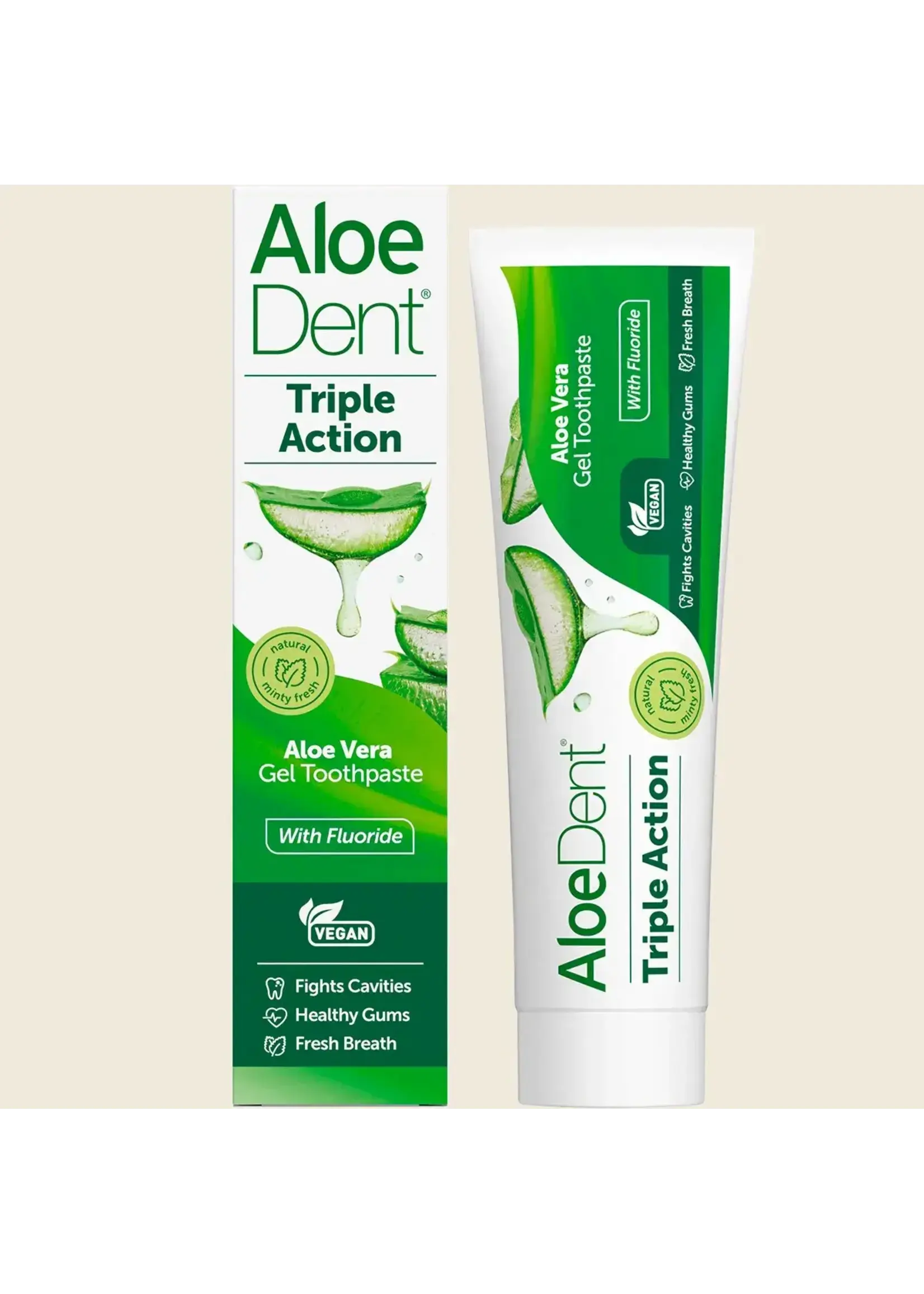 Aloe Dent Aloe Dent  Toothpaste 100ml Triple Action Aloe Vera Gel with Fluoride