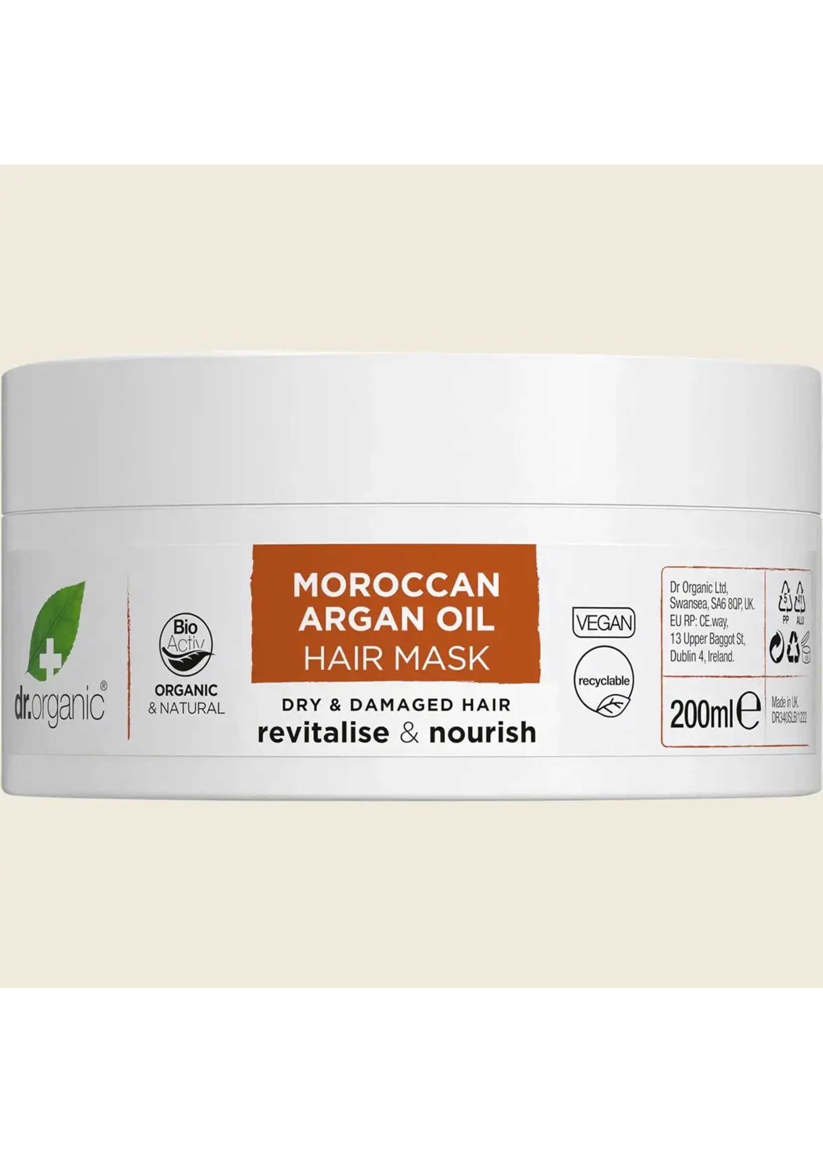 Dr Organic Dr Organic Hair Mask Moroccan Argan Oil 200ml