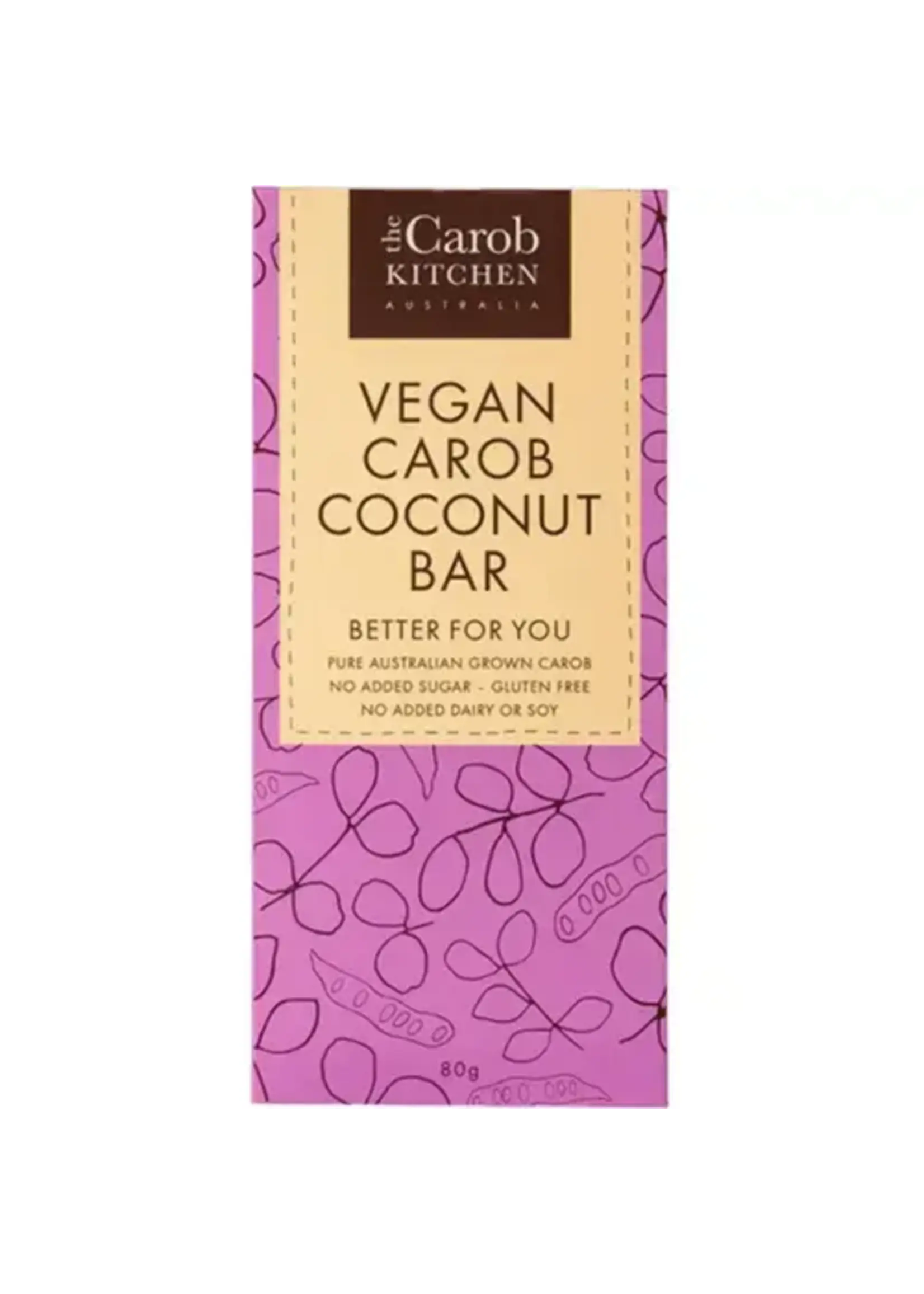 The Carob Kitchen The Carob Kitchen Vegan Carob Coconut Bar 80g (12)