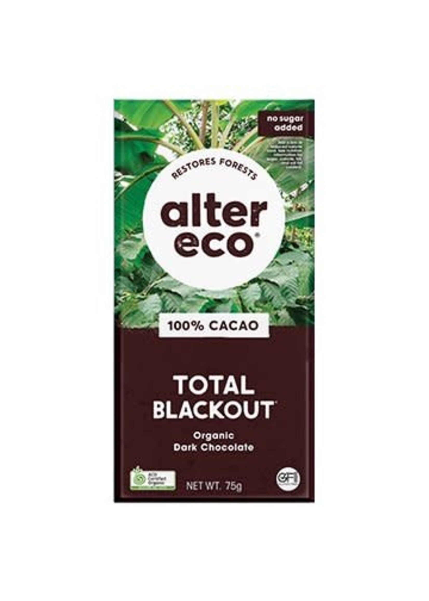 Alter Eco Alter Eco Chocolate Organic Dark Total Blackout 75g (12)