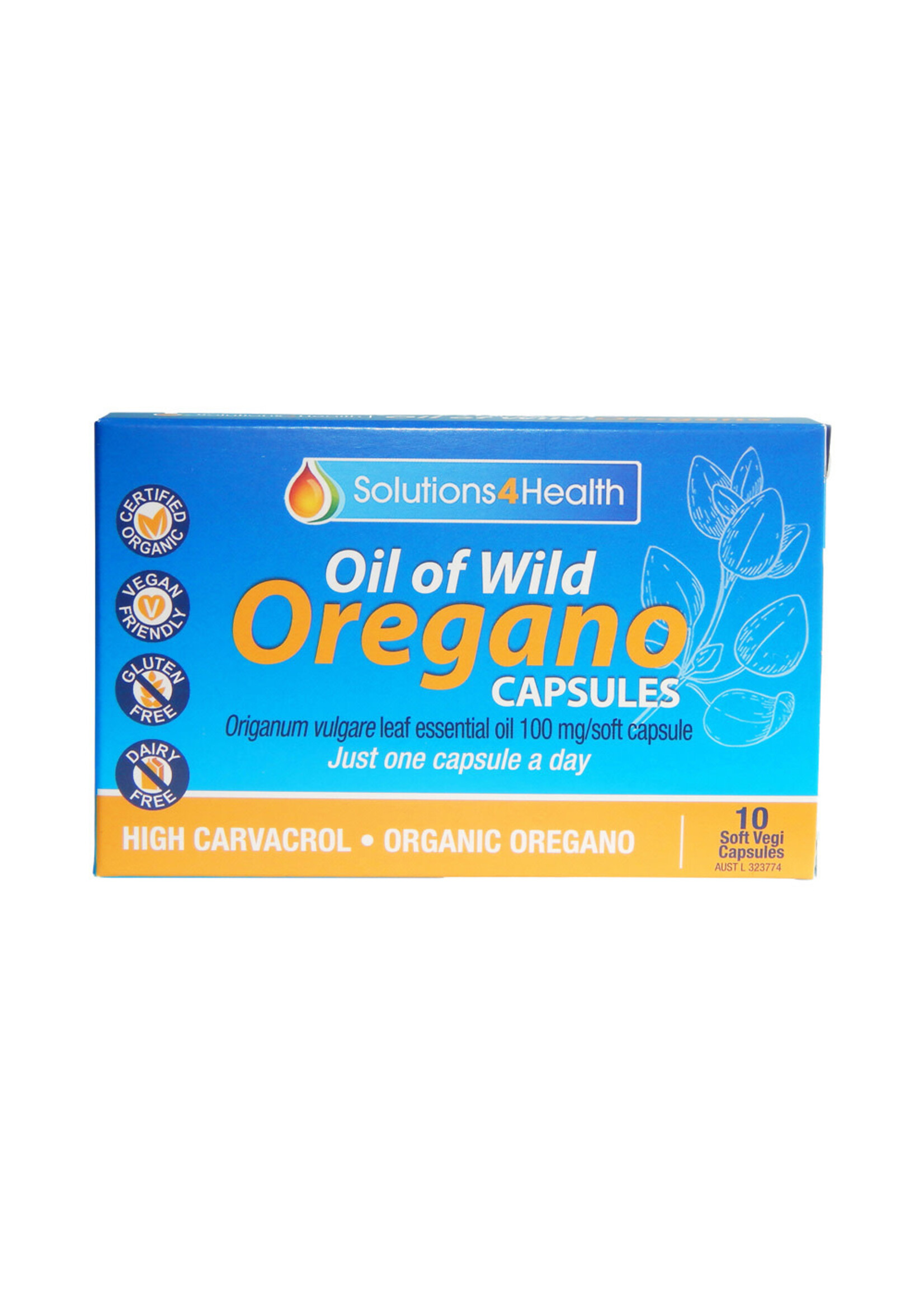 Solutions4Health Solutions 4Health Oil of Wild Oregano Vege Caps 10