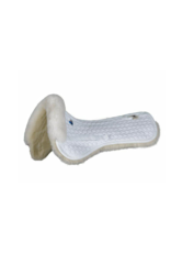 EA Mattes Gold Dressage Half Pad White Large