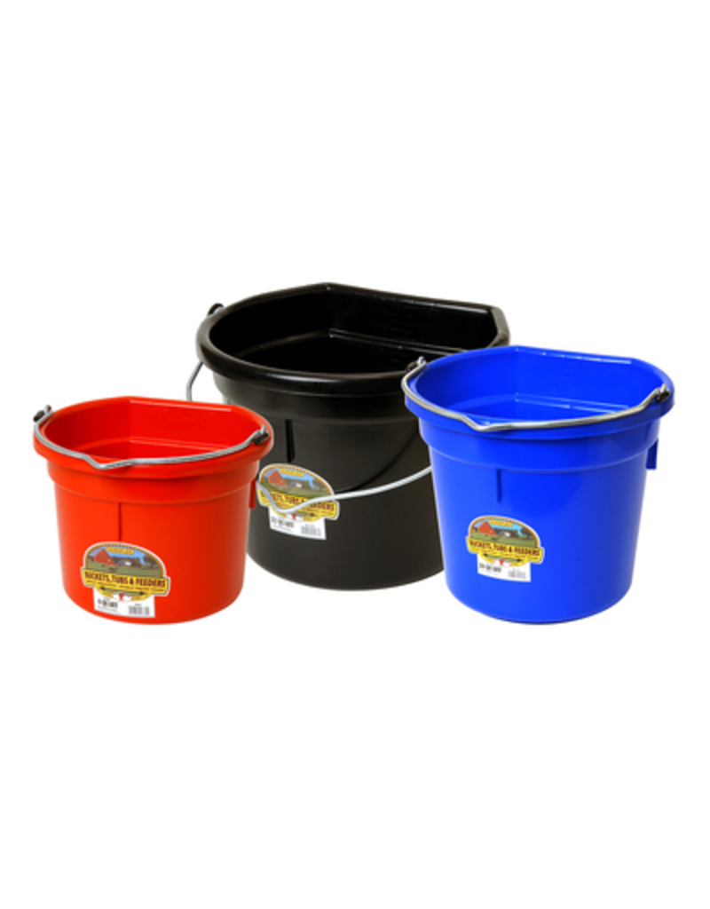 Little Giant 20 Quart Flat Back Plastic Bucket Blue