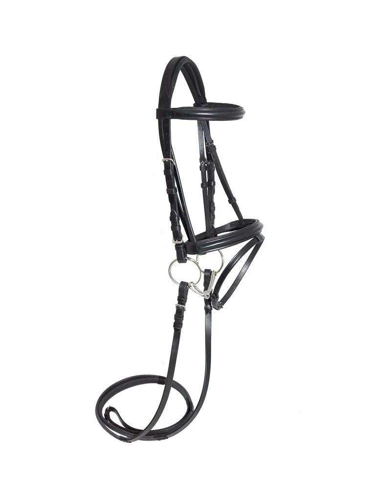 Nunn Finer Charlotte Dressage Bridle with Flash Black