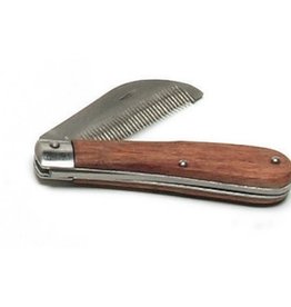 Equi-Essentials Folding Stripping Comb Wood Handle