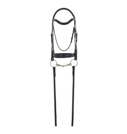 Camelot Full Crank Snaffle Dressage Bridle Black