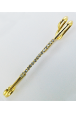 Finishing Touch Gold Stock Pin w Rhinestone Strip