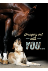 Horse Hollow Press Thinking of You Greeting Card Dog/Horse