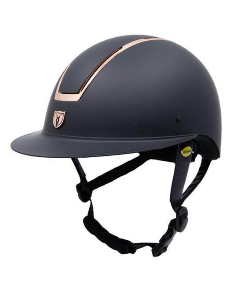 Tipperary 9704W Windsor Helmet with MIPS Matte Black Chrome Trim ...