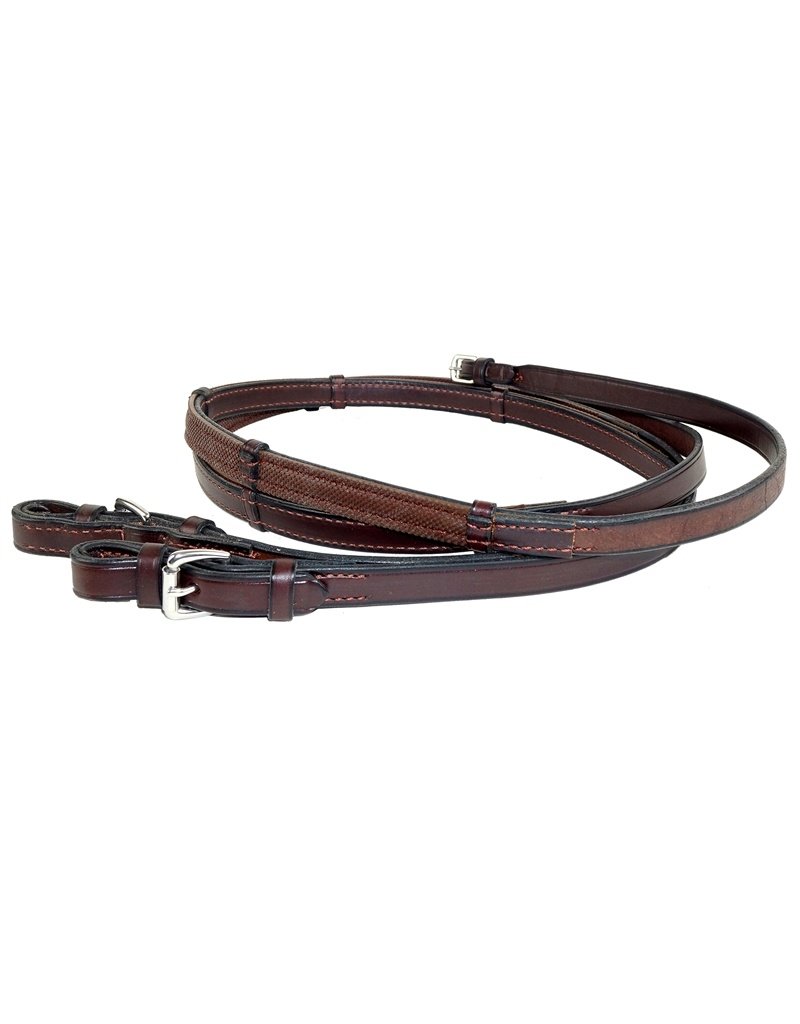 Nunn Finer Rubber Lined Reins with Hand Stops
