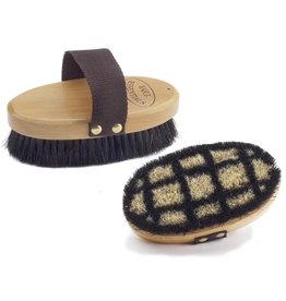 Equi-Essentials Wood Back Grid Body Brush with Horse Hair