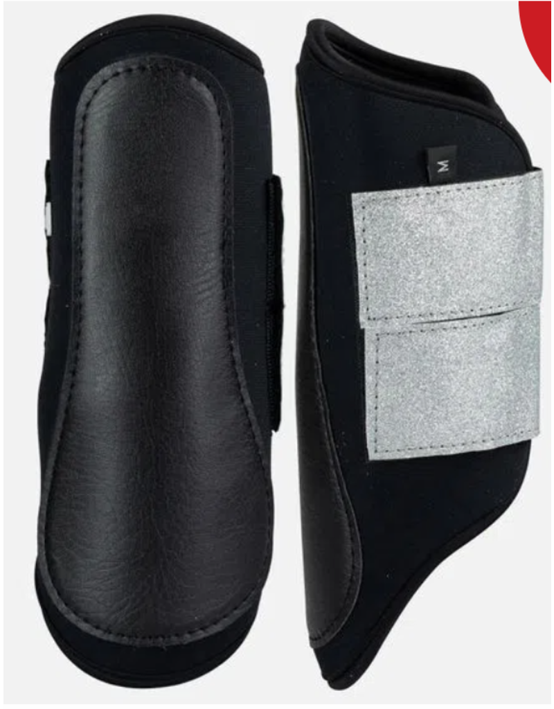 black brushing boots