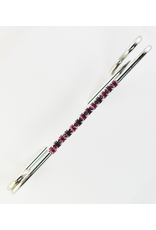 Finishing Touch 2-Tone Pink Rhinestone Strip Stock Pin Large Silver