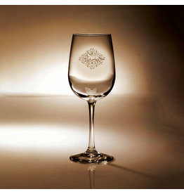 Kelley Floral Etched Wine Glass