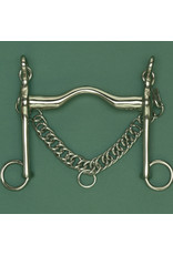 Albacon German Silver Weymouth Wide Port Bit with Chain 5"