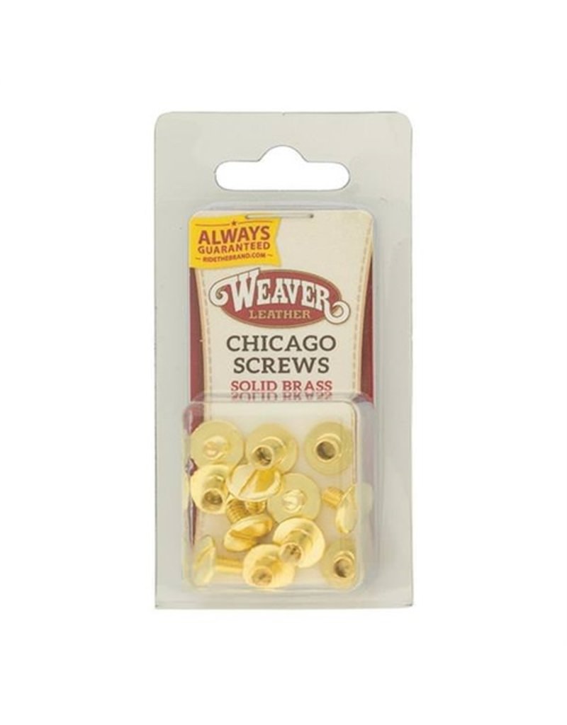 Weaver Solid Brass Chicago Screw Handy Pack