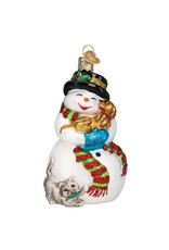 GT Reid Glass Snowman with Friends Ornament