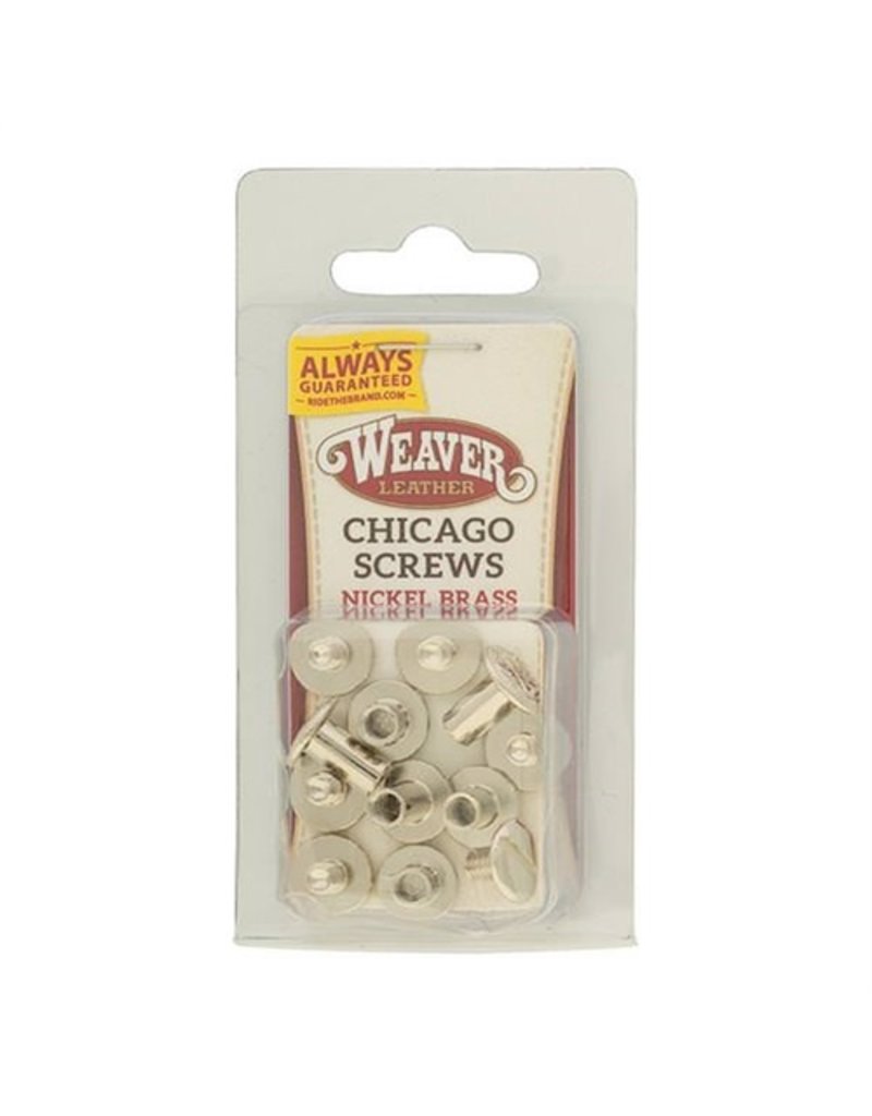 Weaver Nickel Over Brass Floral Chicago Screw Handy Pack