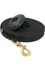 Intrepid International Lunge Line with Rubber Stopper Black 25'