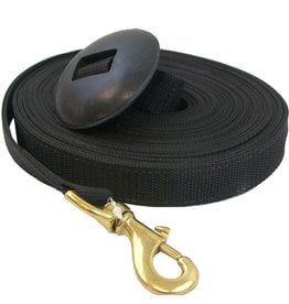 Intrepid International Lunge Line with Rubber Stopper Black 25'