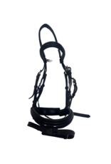 Vespucci Dressage Bridle with Crank Noseband Black Full