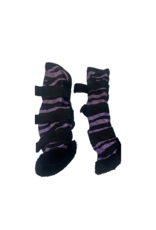 JT Fly Boot Purple/Black Zebra Print Horse (pair)