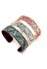 Wyo-Horse Thin Tooled Cuff Bracelet