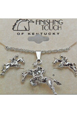 Finishing Touch Jumper Necklace and Earrings Set Silver