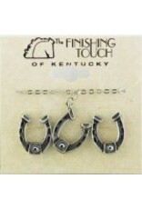 Finishing Touch Retro Horseshoe with Crystal Necklace and Earrings Set Silver