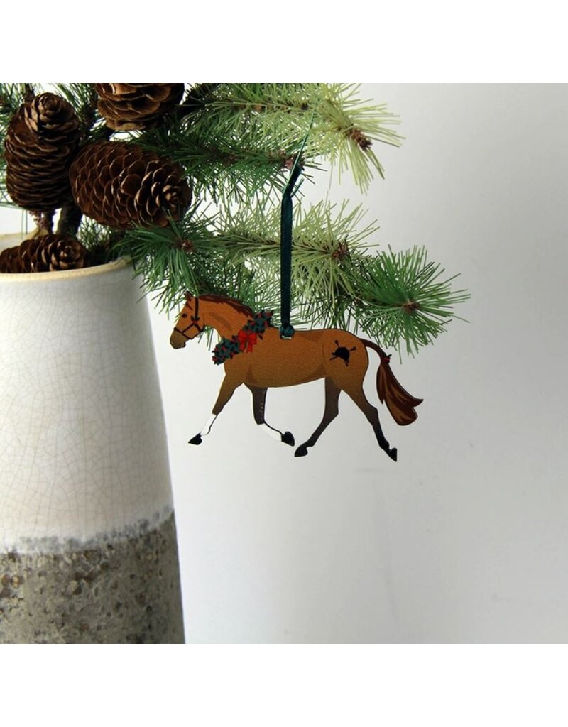 Hunt Seat Paper Co Wooden Pony Ornament