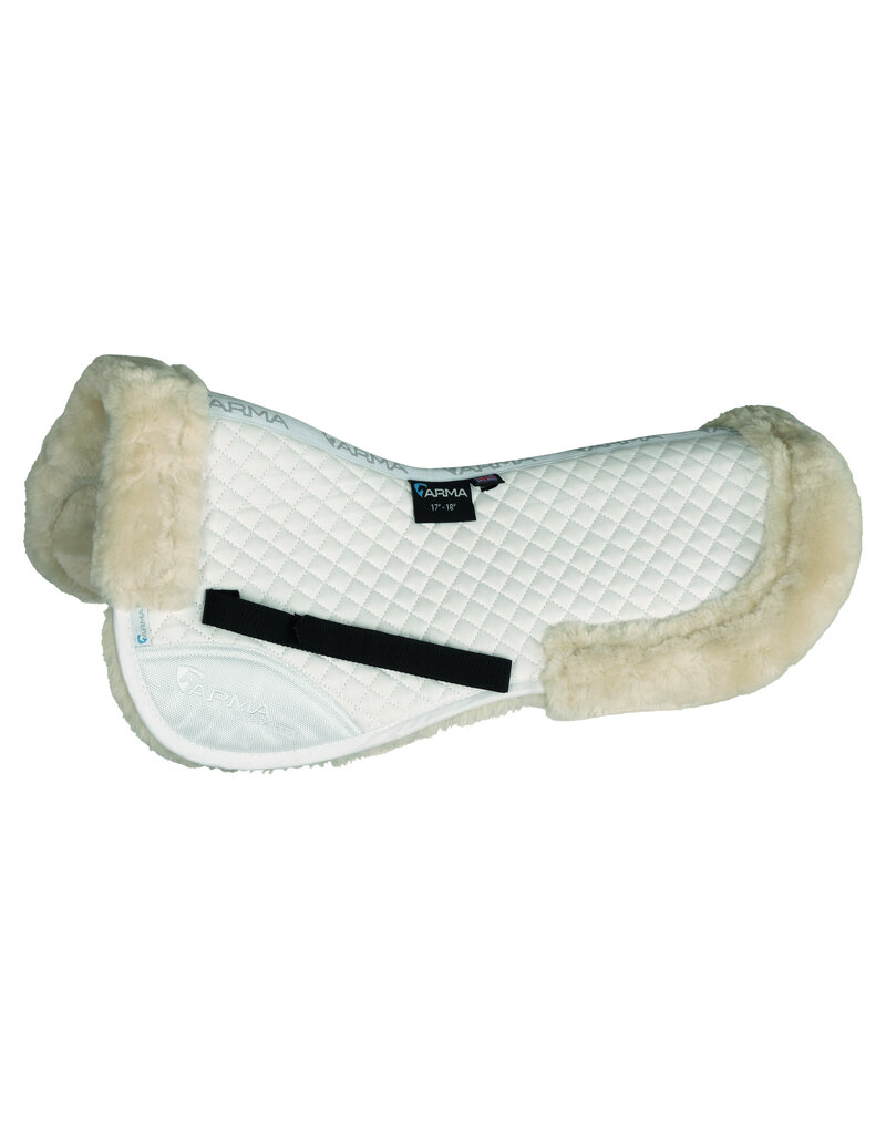 Shires Arma Suede Half Pad White 17-18"