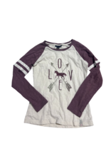 Ariat Long Sleeve Shirt Purple/White Small