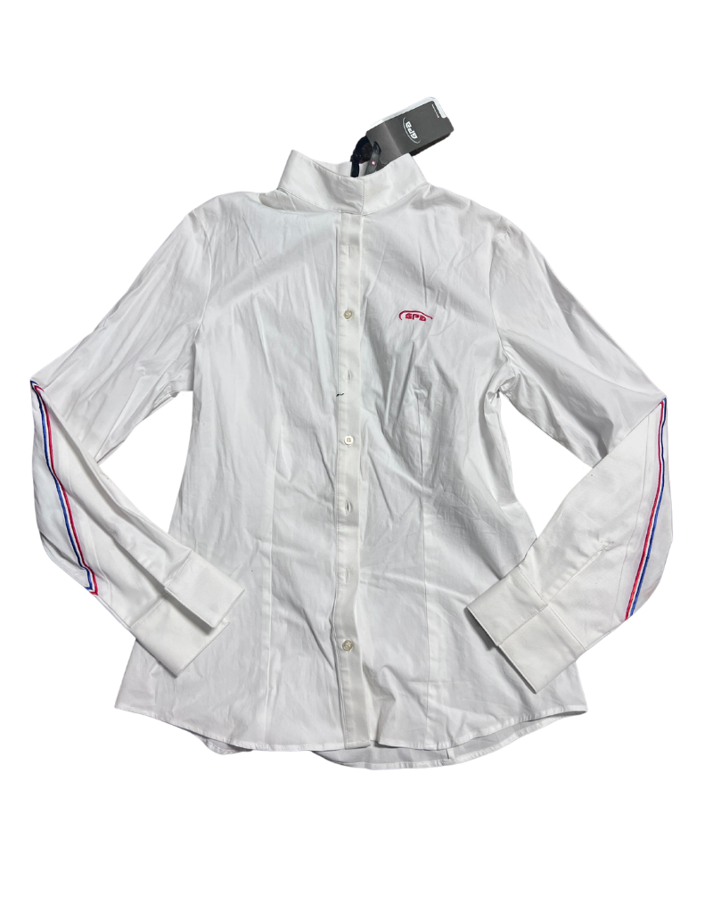 GPA Louise Button Down Show Shirt White Medium (new)