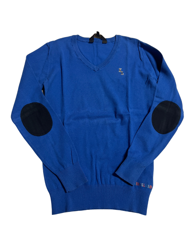 Kingsland Knitted V Neck Sweater Royal Blue Medium