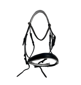 Bridle with Crystal Browband Black/White Full