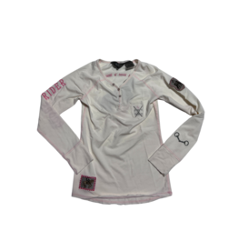 Goode Rider Kid's Long Sleeve Shirt White/Pink 12