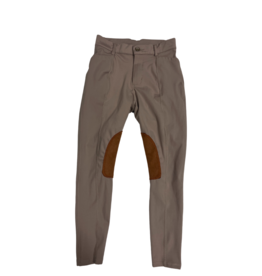 Beroy Kids Knee Patch Breeches Tan Large